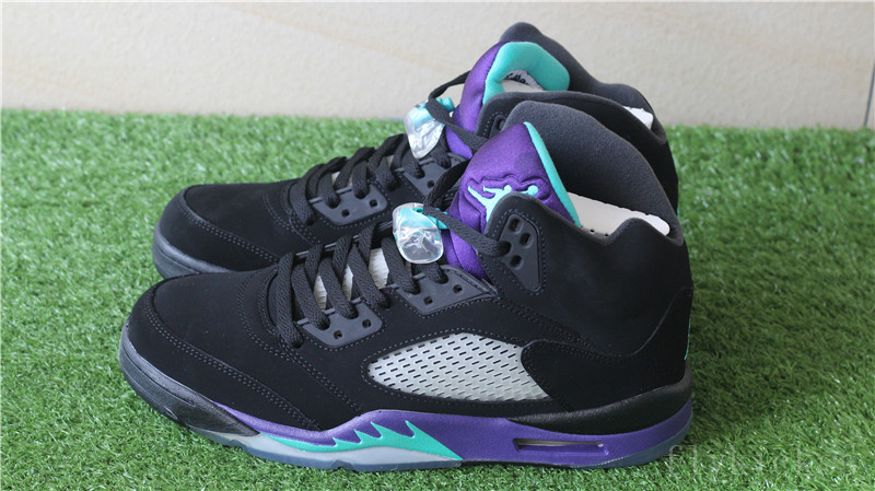 Air Jordan 5 Retro Black And Purple Grape